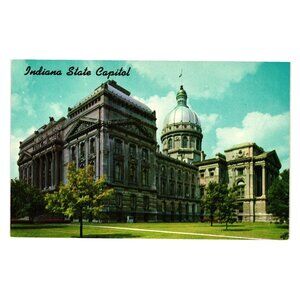 Vintage Postcard Indiana State Capitol House Building Corinthian Architecture